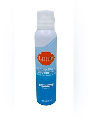 Lume Whole Body Deodorant Spray Unscented NEW!!